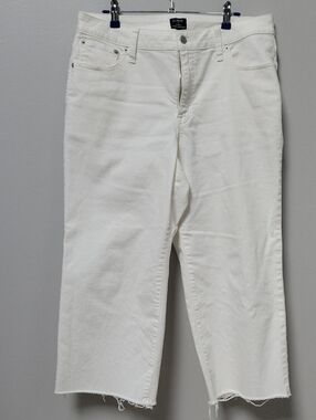 J. Crew White Wide Leg Crop Curvy 31p